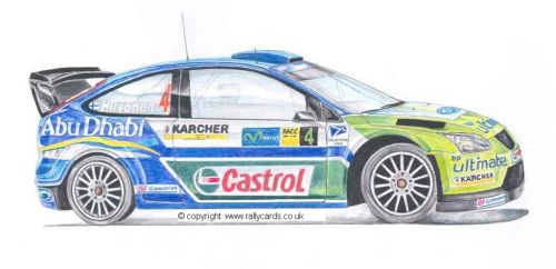 Ford Focus 07. Mikko Hirvonen